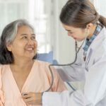 Woman being examined by a female doctor