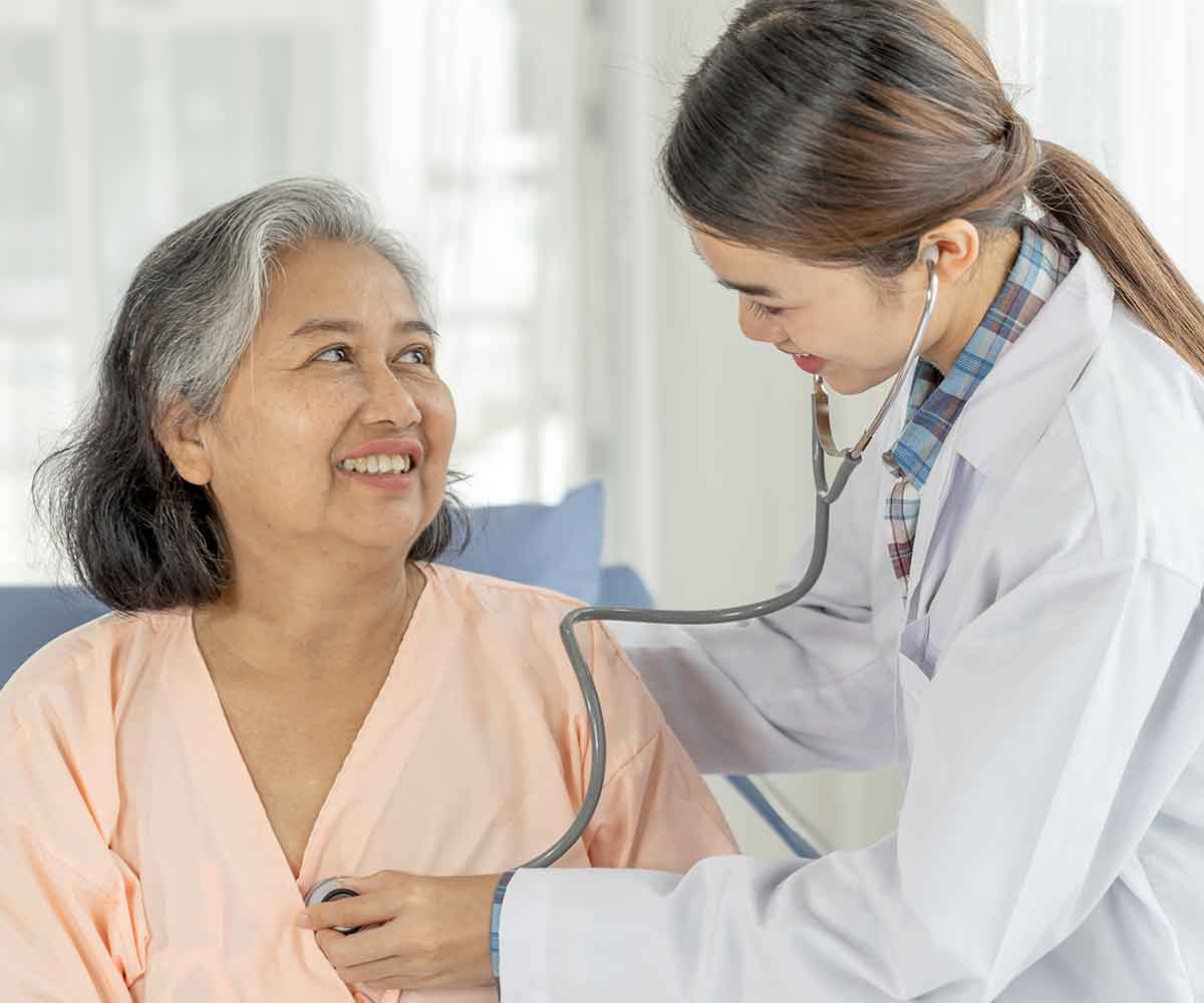 Woman being examined by a female doctor